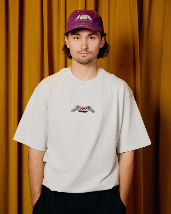 BU Quality Nonsense Embroidery Core Tee - Cement