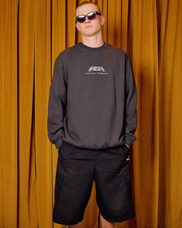 BU Quality Nonsense Core Crew - Washed Black
