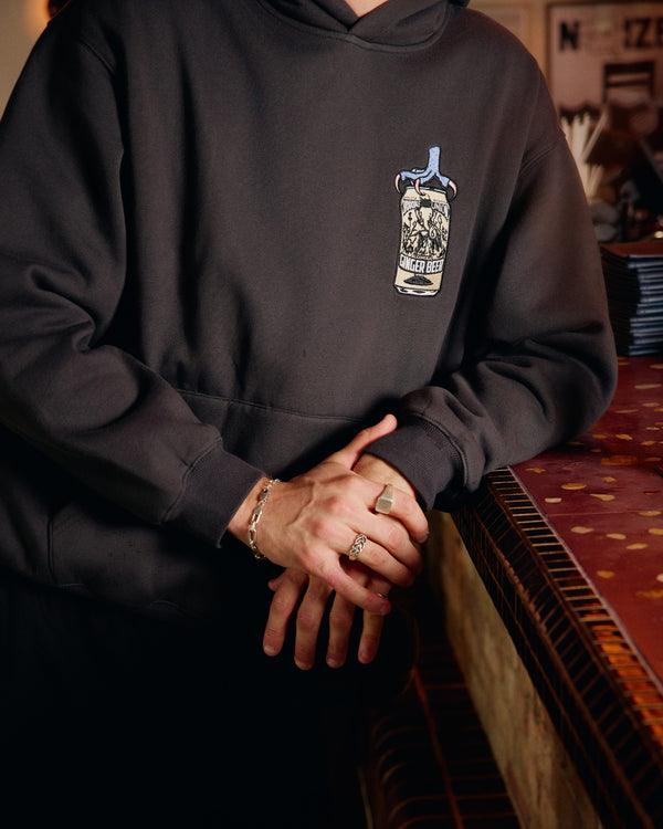 BU Ginger Beer Claw Hoodie - Washed Black