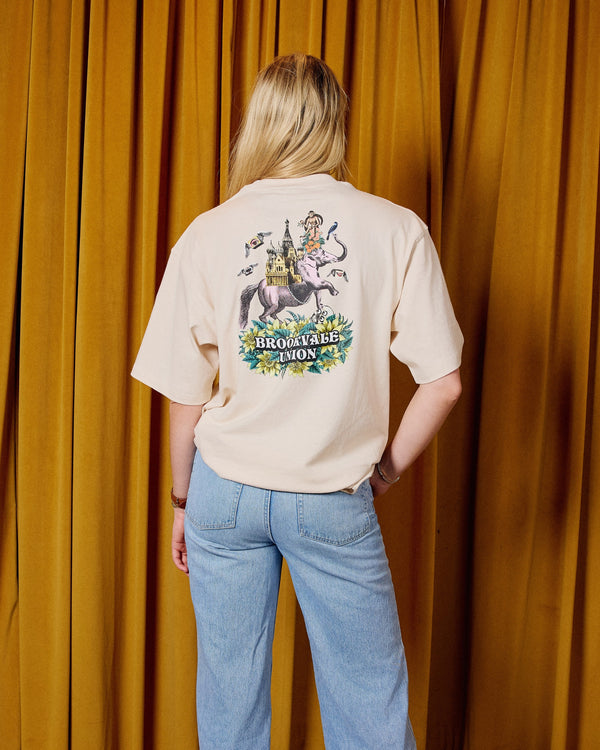 BU Pink Elephant Tee - Cream
