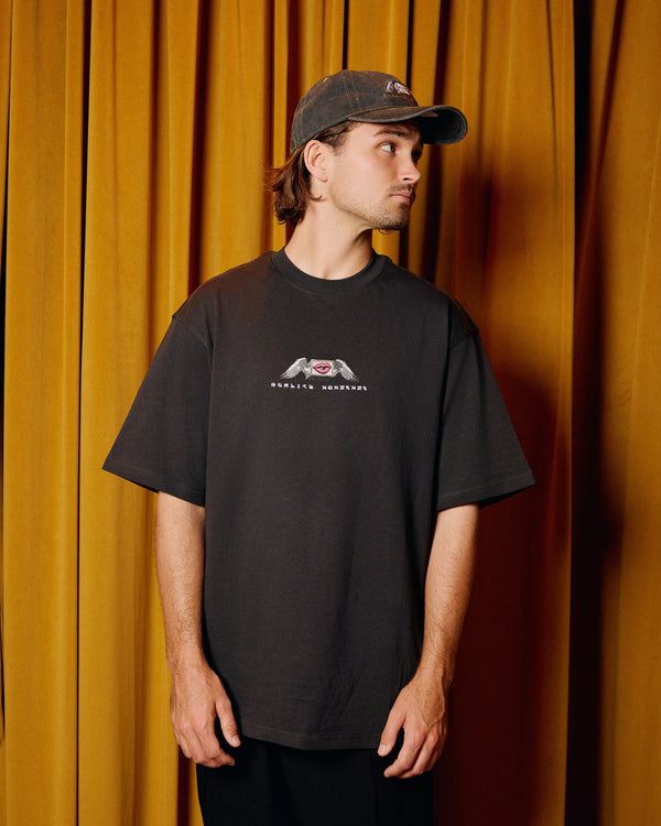 BU Quality Nonsense Embroidery Core Tee - Black