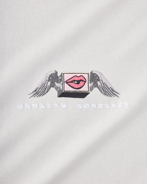 BU Quality Nonsense Embroidery Core Tee - Cement