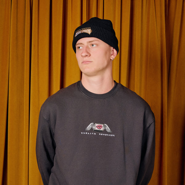 BU Logo Embroidered Beanie - Black